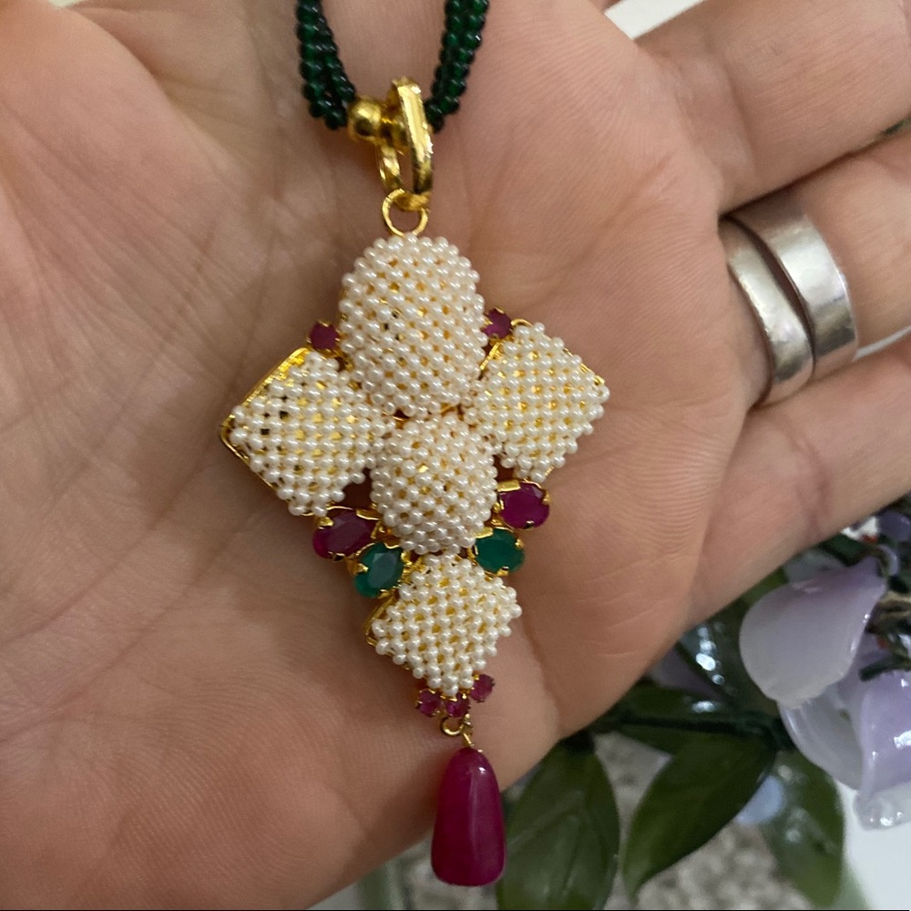 Gorgeous Ruby Studded Necklace - image 4